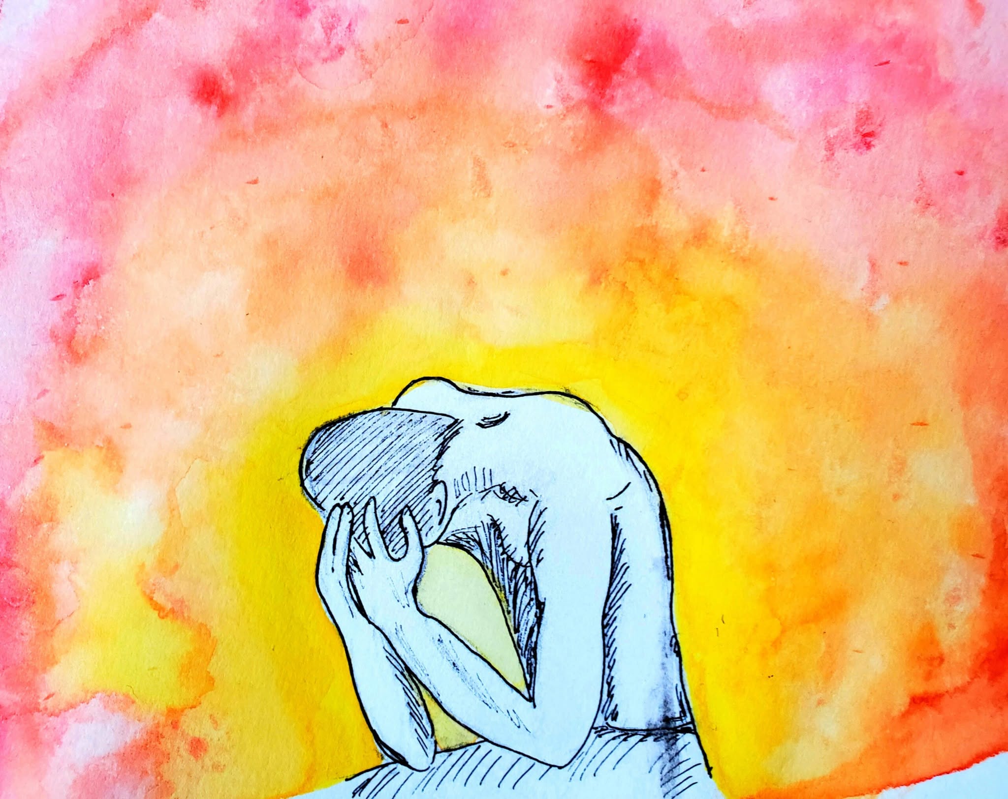 Illustration accompagnant « Jouir, souffrir » dans sa publication Facebook.