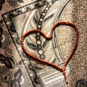 Quiet moments prayer mat — illustrative stock photograph